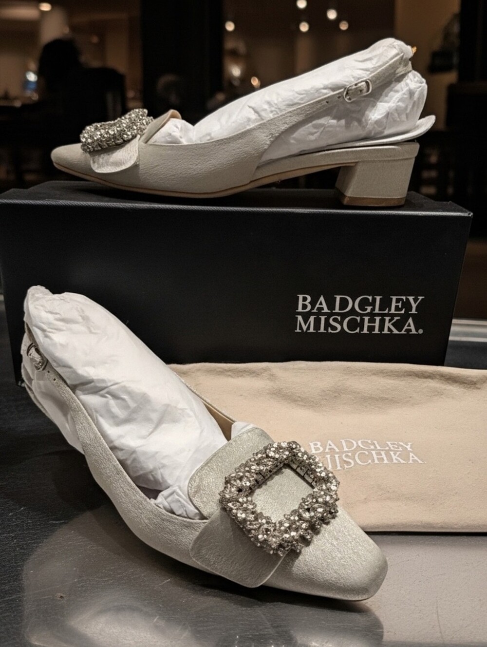 Badgley Mischka Gabrielle Women's Sz 5.5 Slingback Pumps 🆕